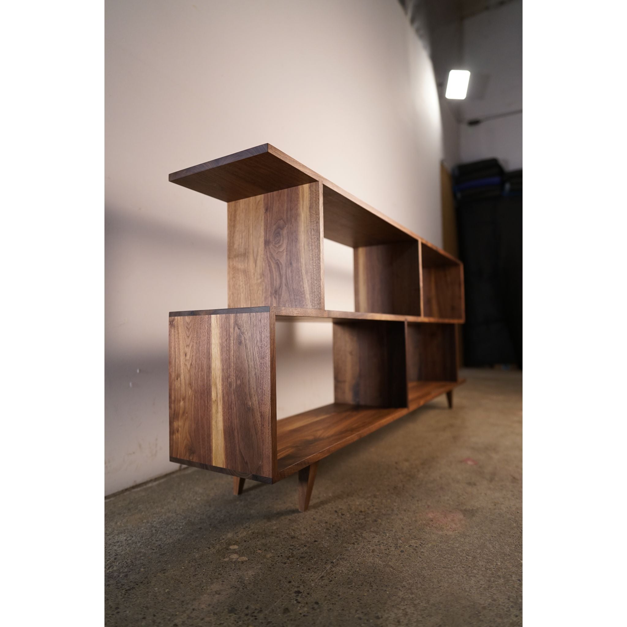 Offstack 3 Tier Sofa Table BC02 Left Side View 2 by Tomfoolery Wood Co