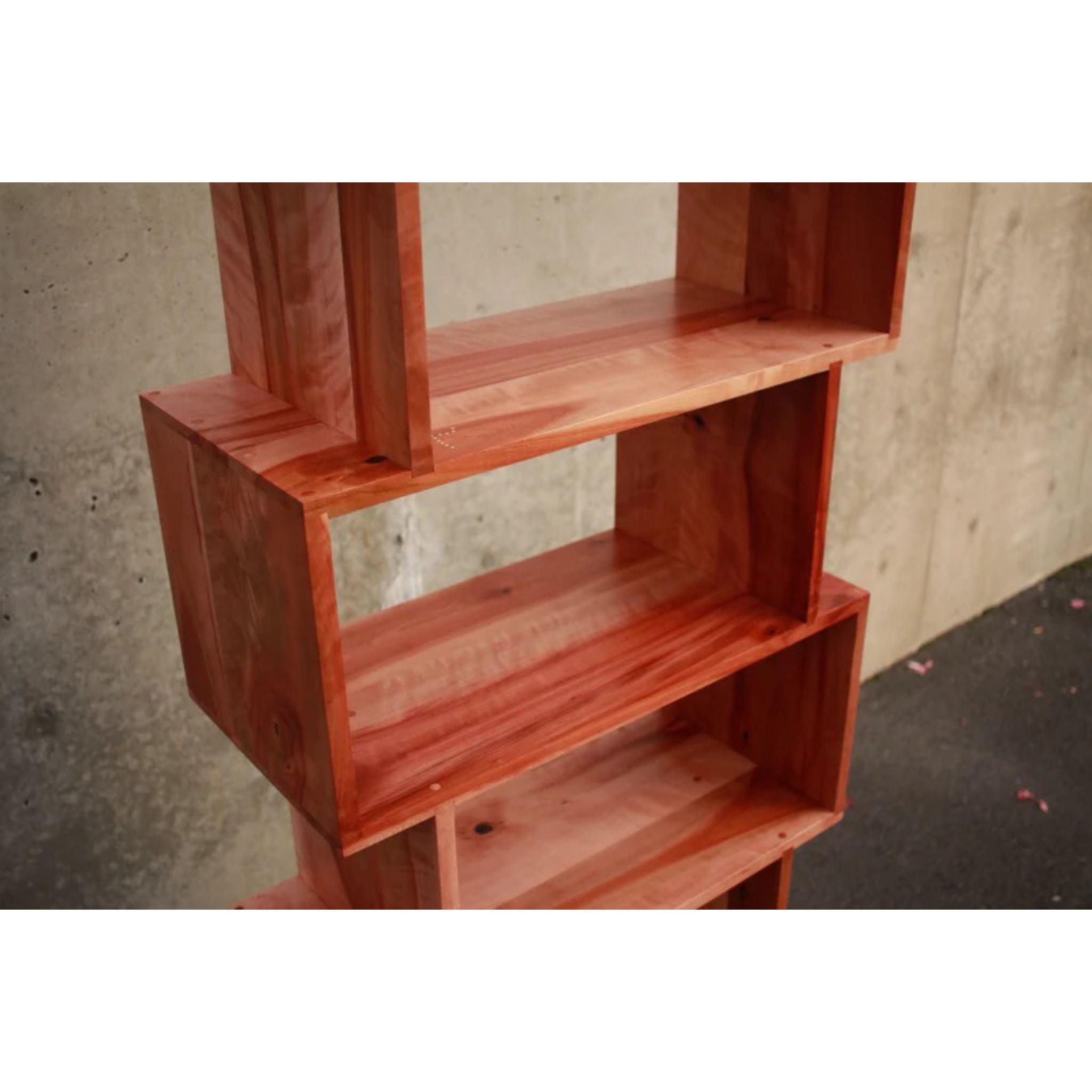 Offstack Bookcase BC25 Closeup View by Tomfoolery Wood Co