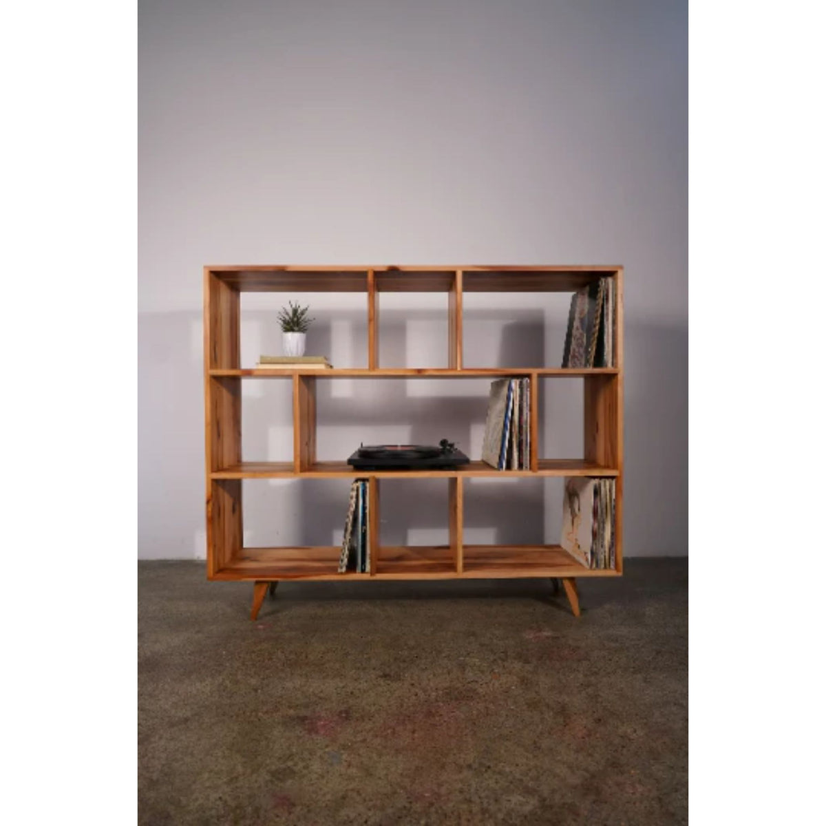 Okopal Vinyl Console CN97 Front View by Tomfoolery Wood Co
