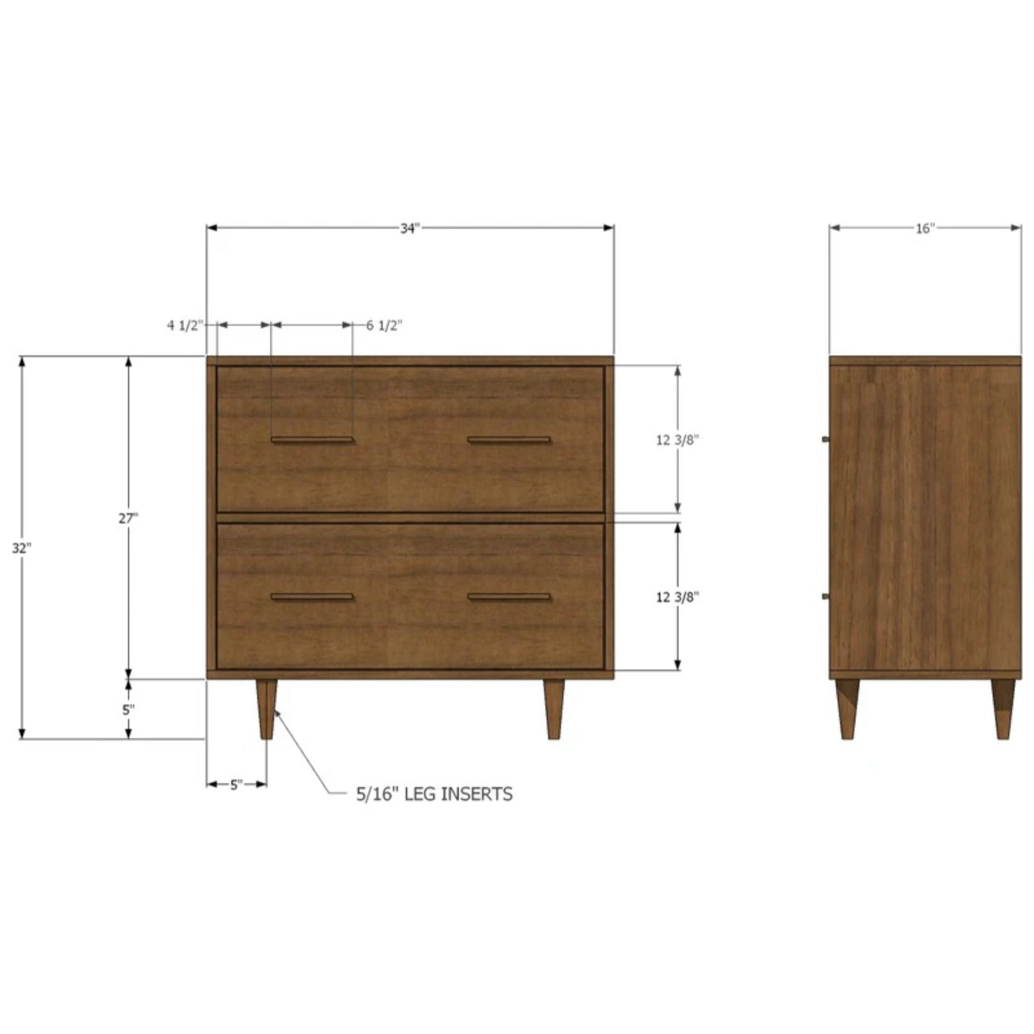 Parker Filing Cabinet (Alt) CB10 Dimensions by Tomfoolery Wood Co