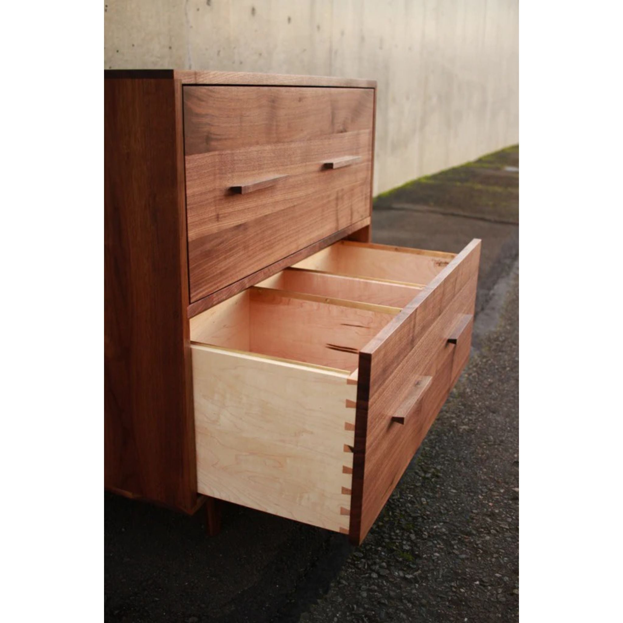 Parker Filing Cabinet CB12 Left Side Opened Drawer View by Tomfoolery Wood Co