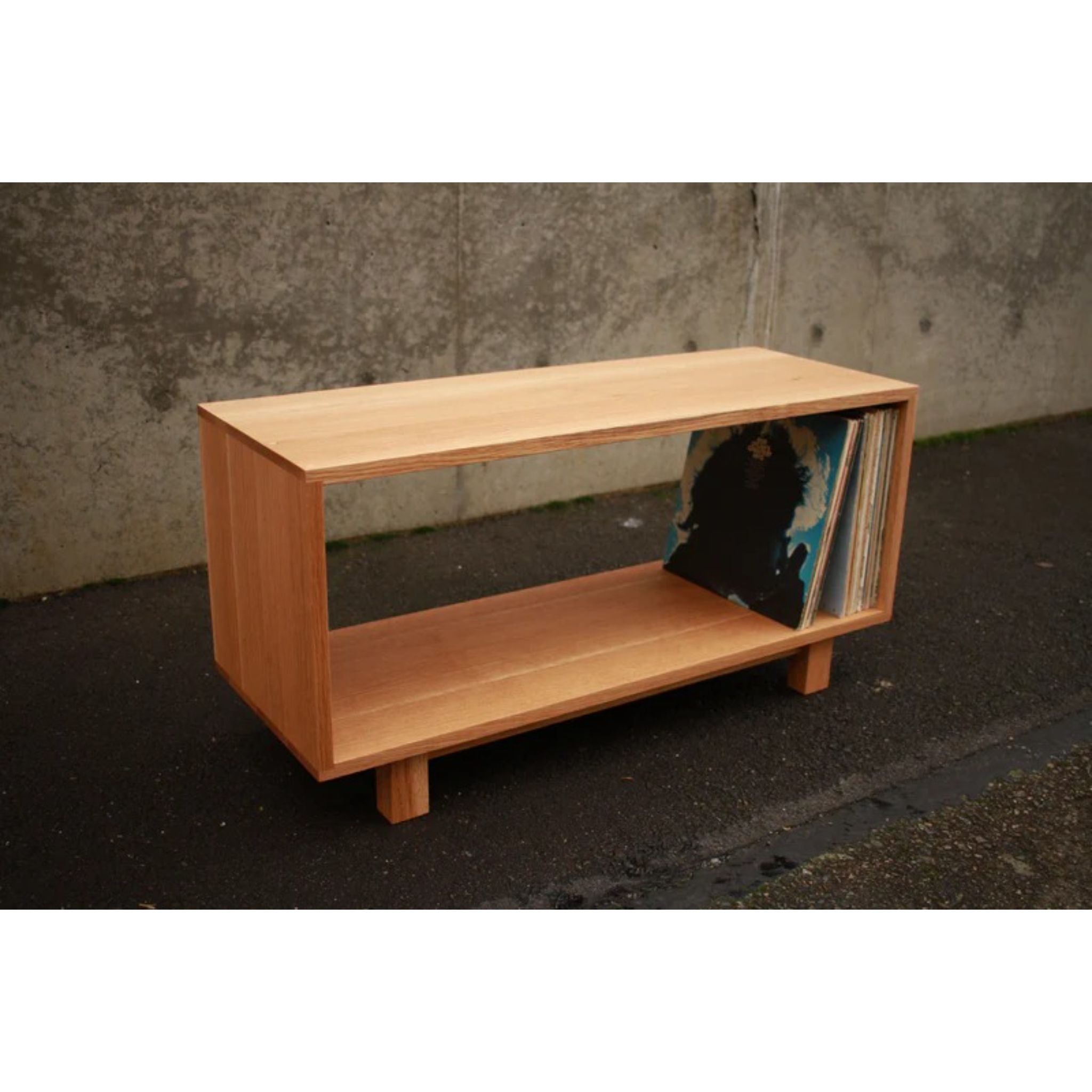 Pease Storage Bench BN23 Side View by Tomfoolery Wood Co