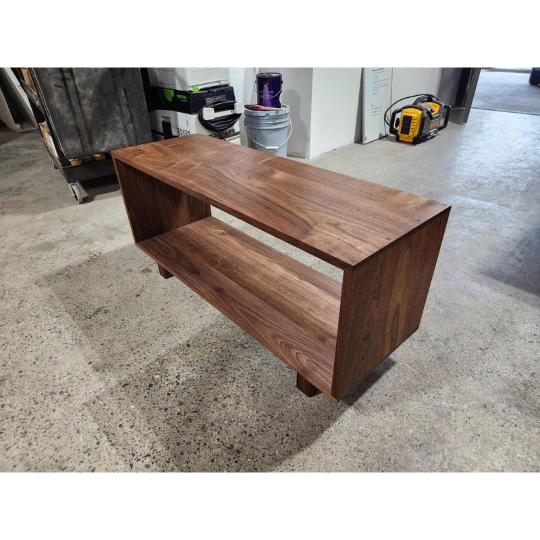 Pease Storage Bench BN23 Top Side  View by Tomfoolery Wood Co
