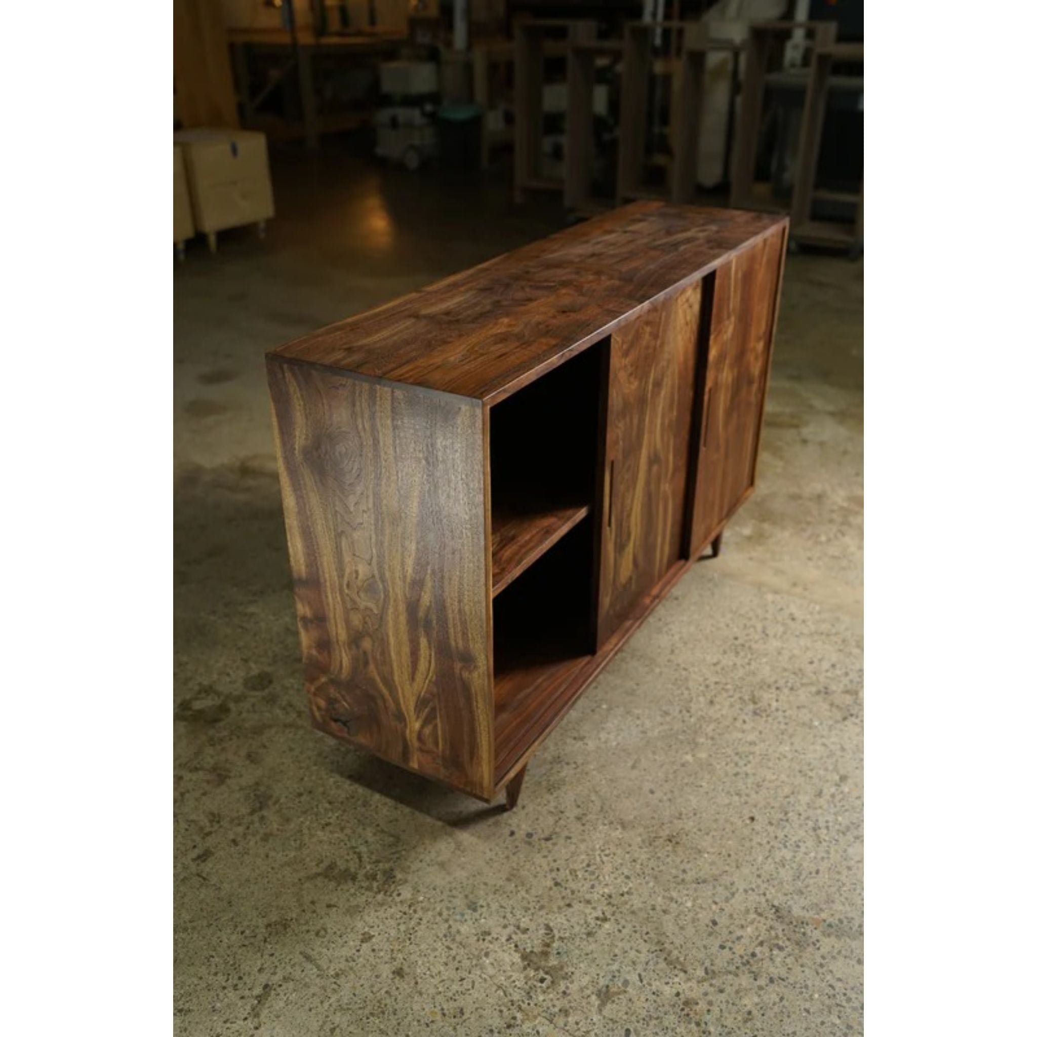 Peckham Console 2.0 ALT1 CN27 Top Left Side View by Tomfoolery Wood Co