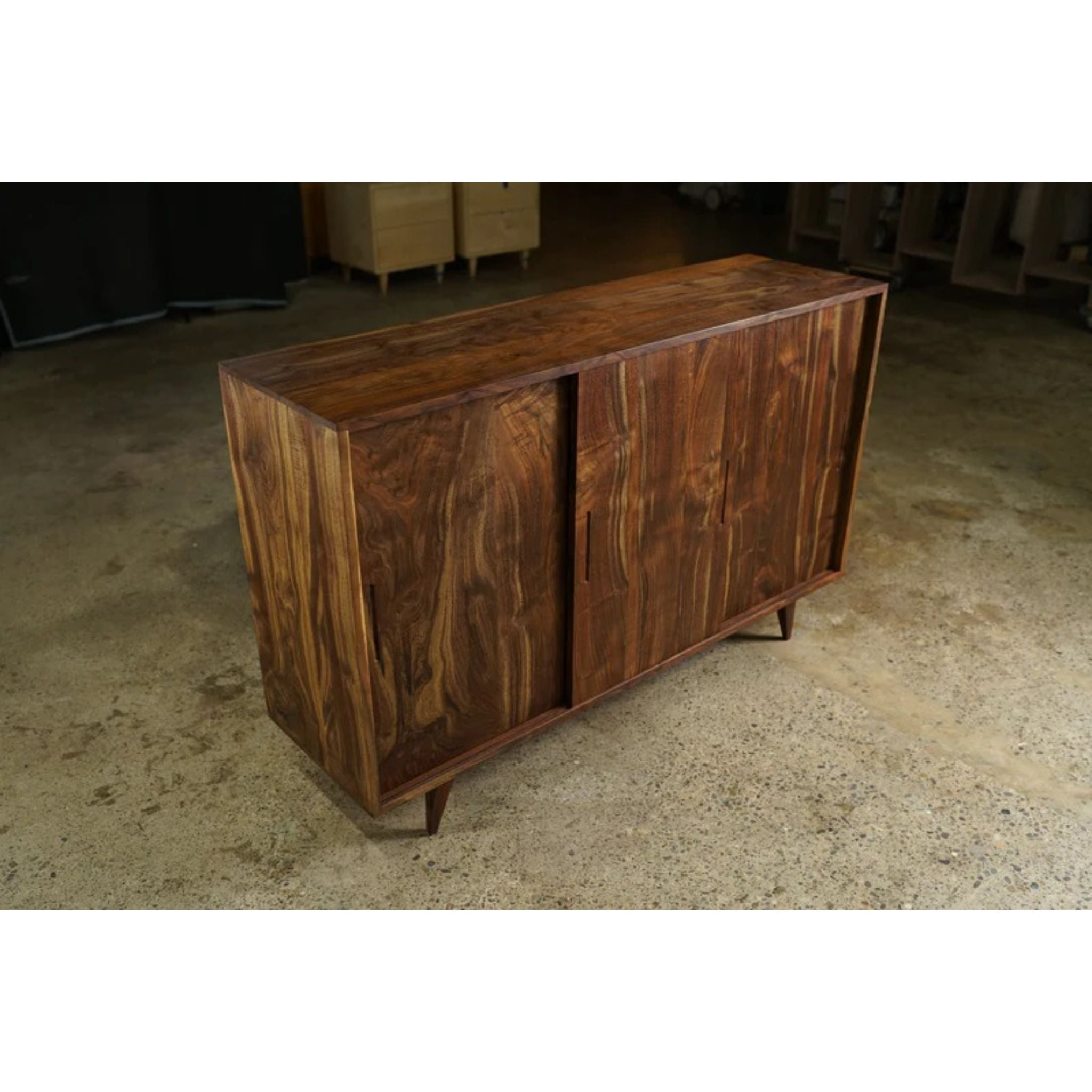 Peckham Console 2.0 ALT1 CN27 Top Side View by Tomfoolery Wood Co