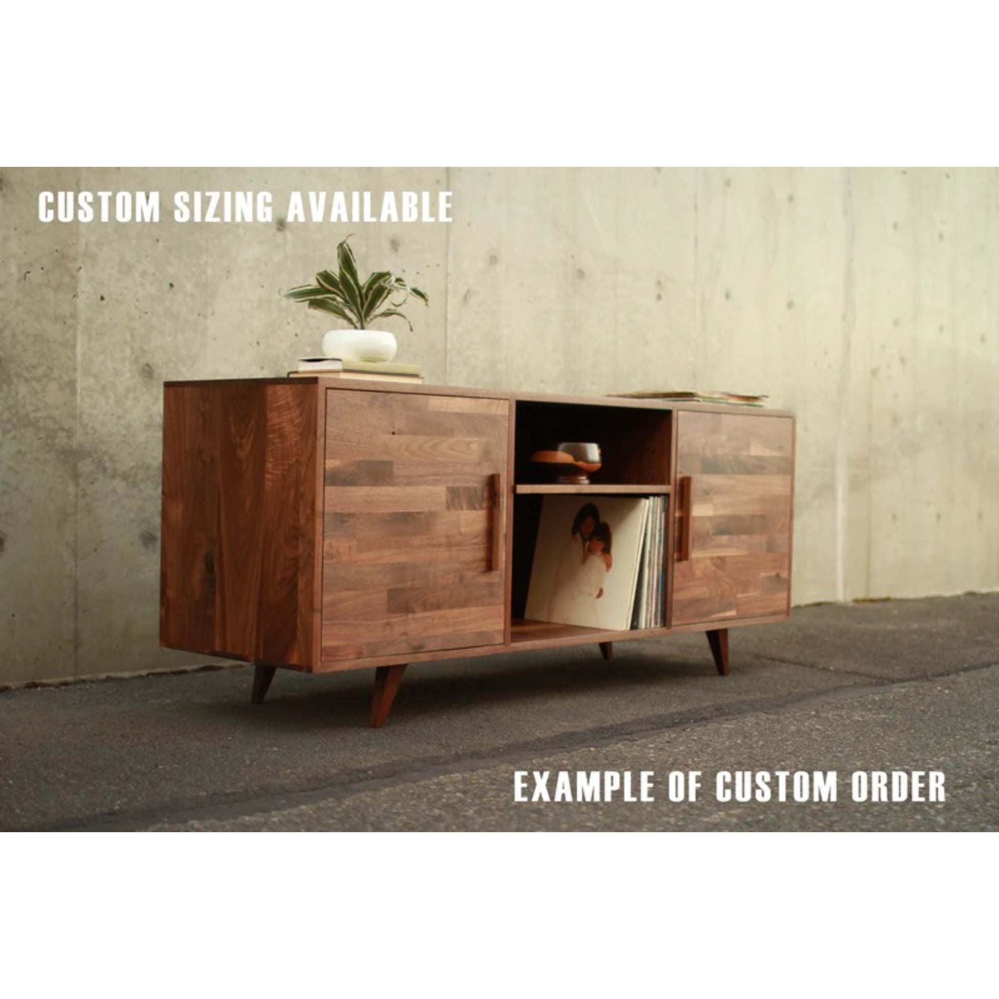 Peckham Console CN75 Side View by Tomfoolery Wood Co