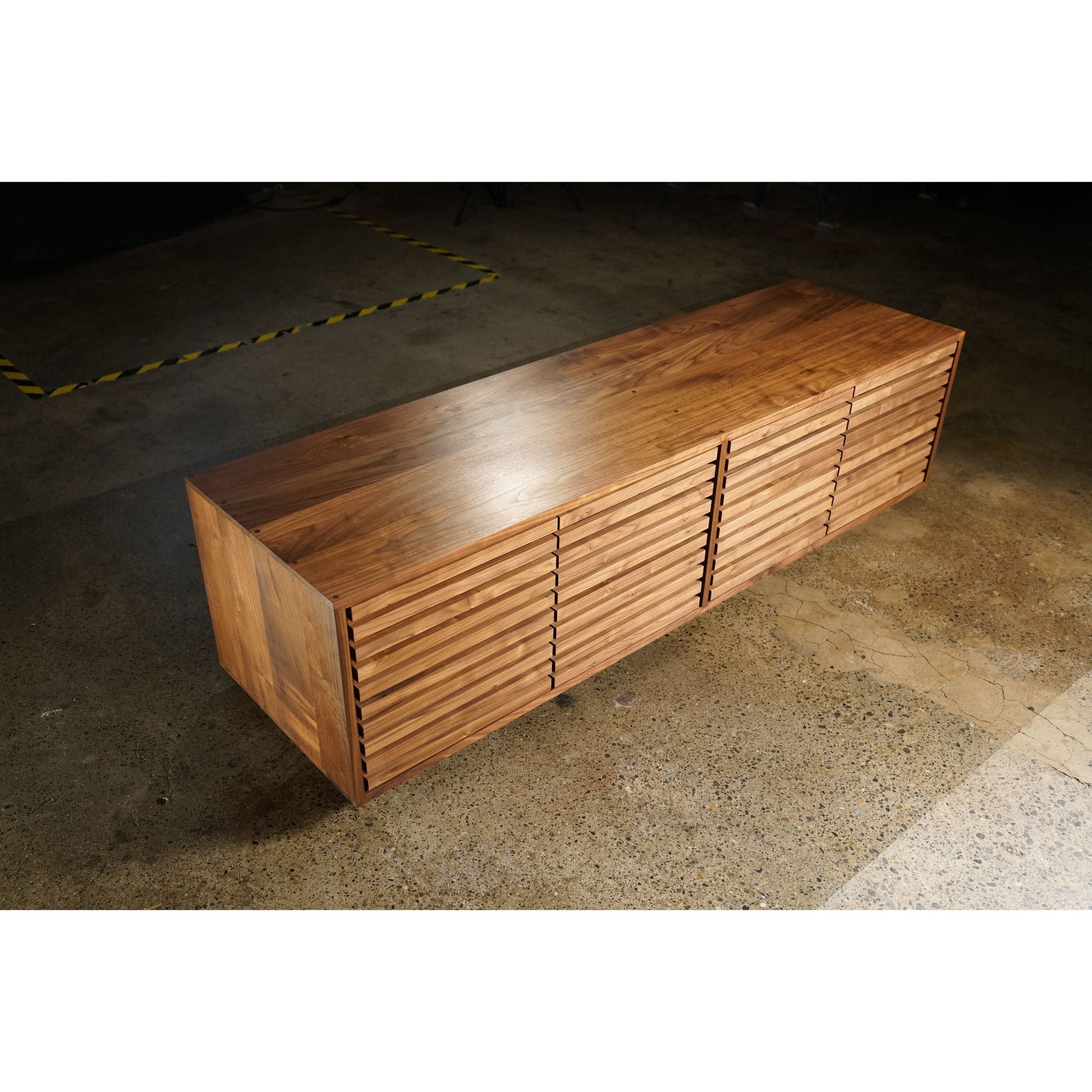 Preciado Console CN04 Upside View by Tomfoolery Wood Co.