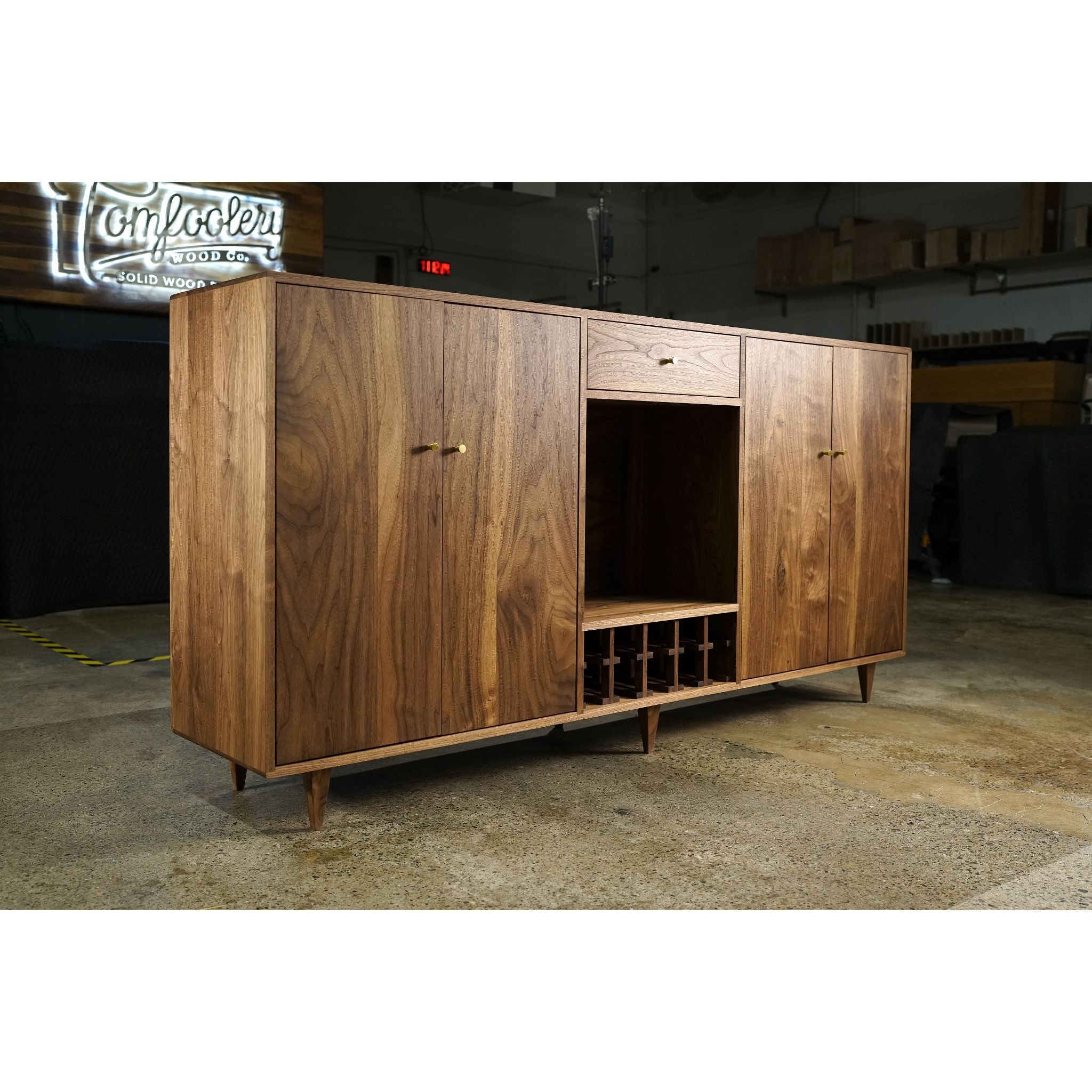 Puccarella Wine Buffet BR18 Full View by Tomfoolery Wood Co