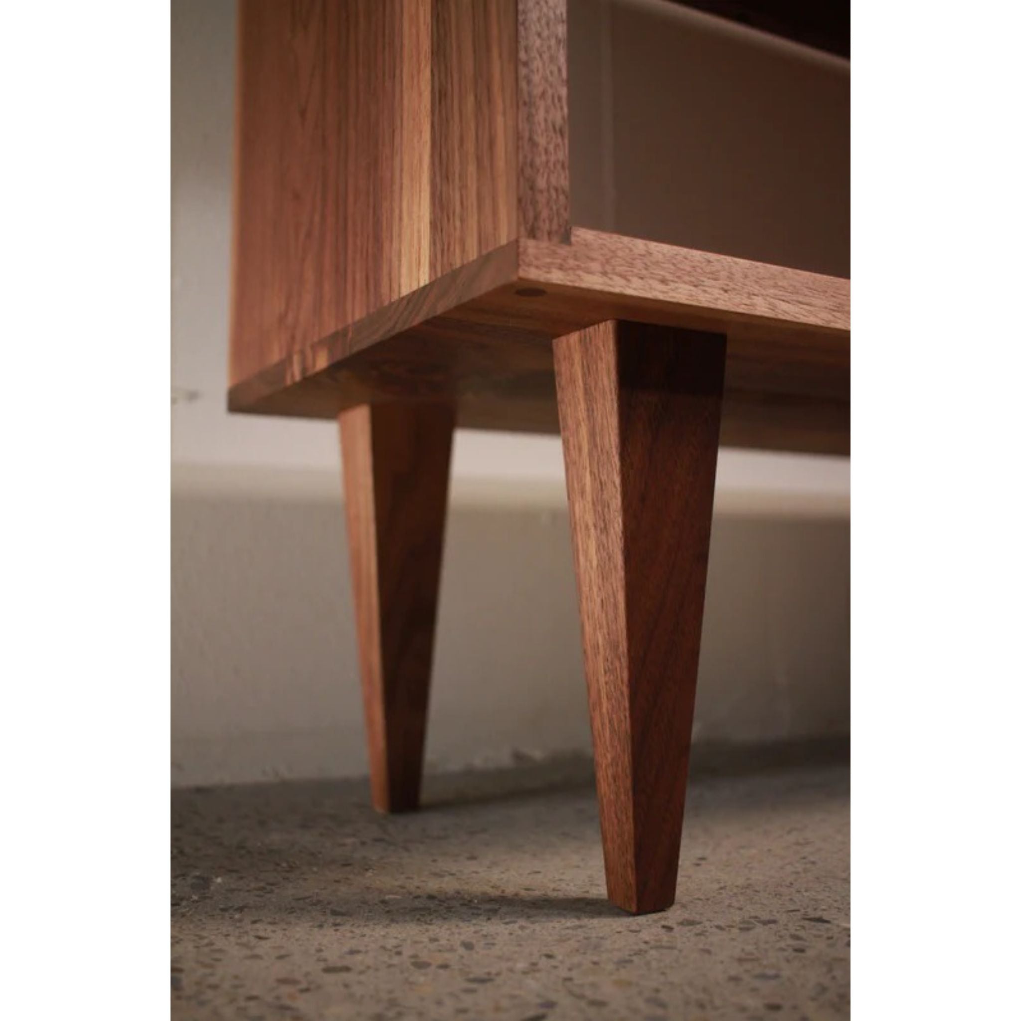 Rascoff Bookcase BC21 Left Side Bottom View by Tomfoolery Wood Co