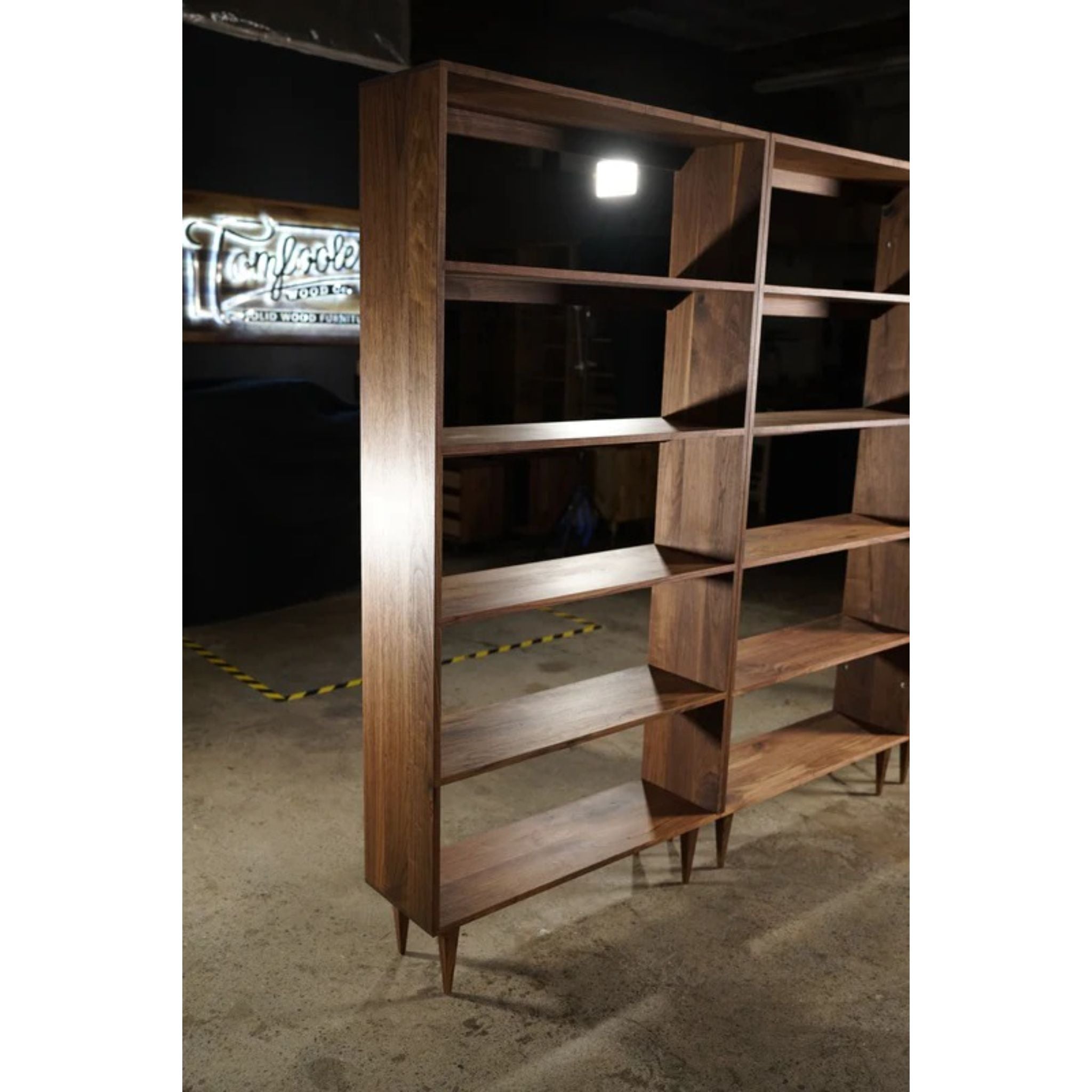 Rascoff Bookcase Triple Set BC08 Left Side View by Tomfoolery Wood Co