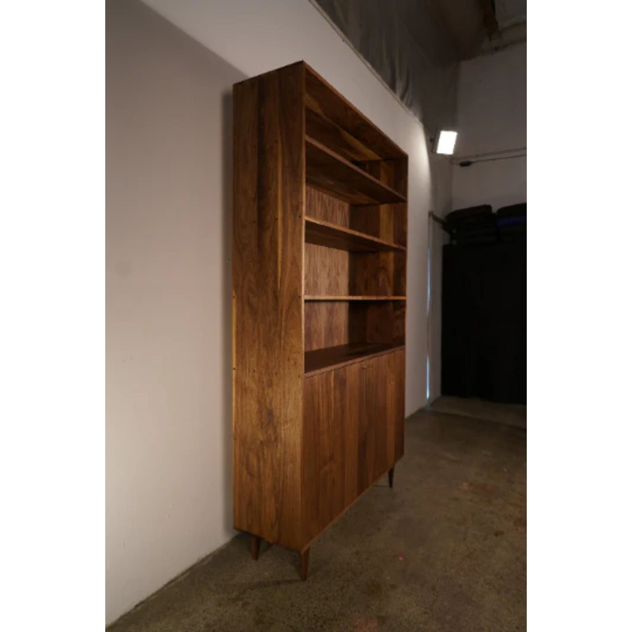 Robinson Cabinet Bookcase BC11 Left Side View by Tomfoolery Wood Co