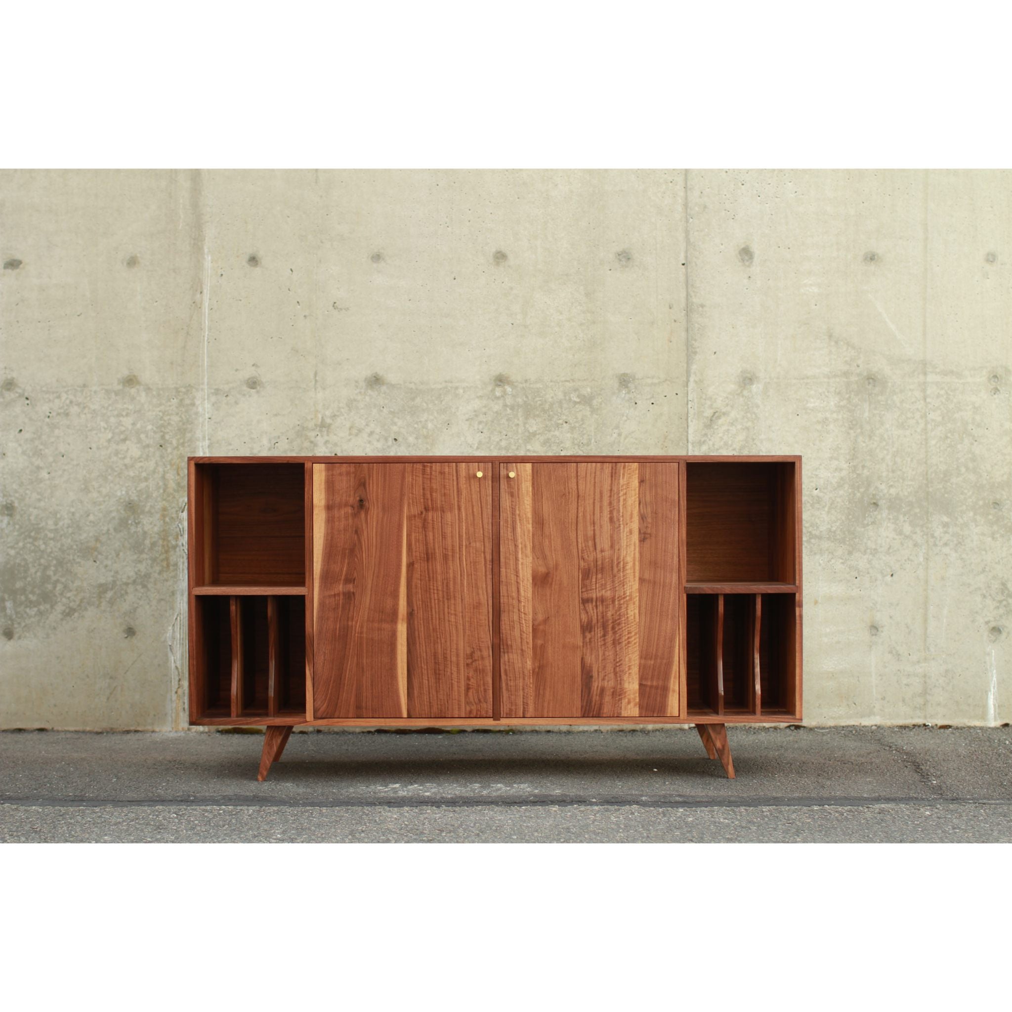 Romo Vinyl Console CN101 Front View by Tomfoolery Wood Co