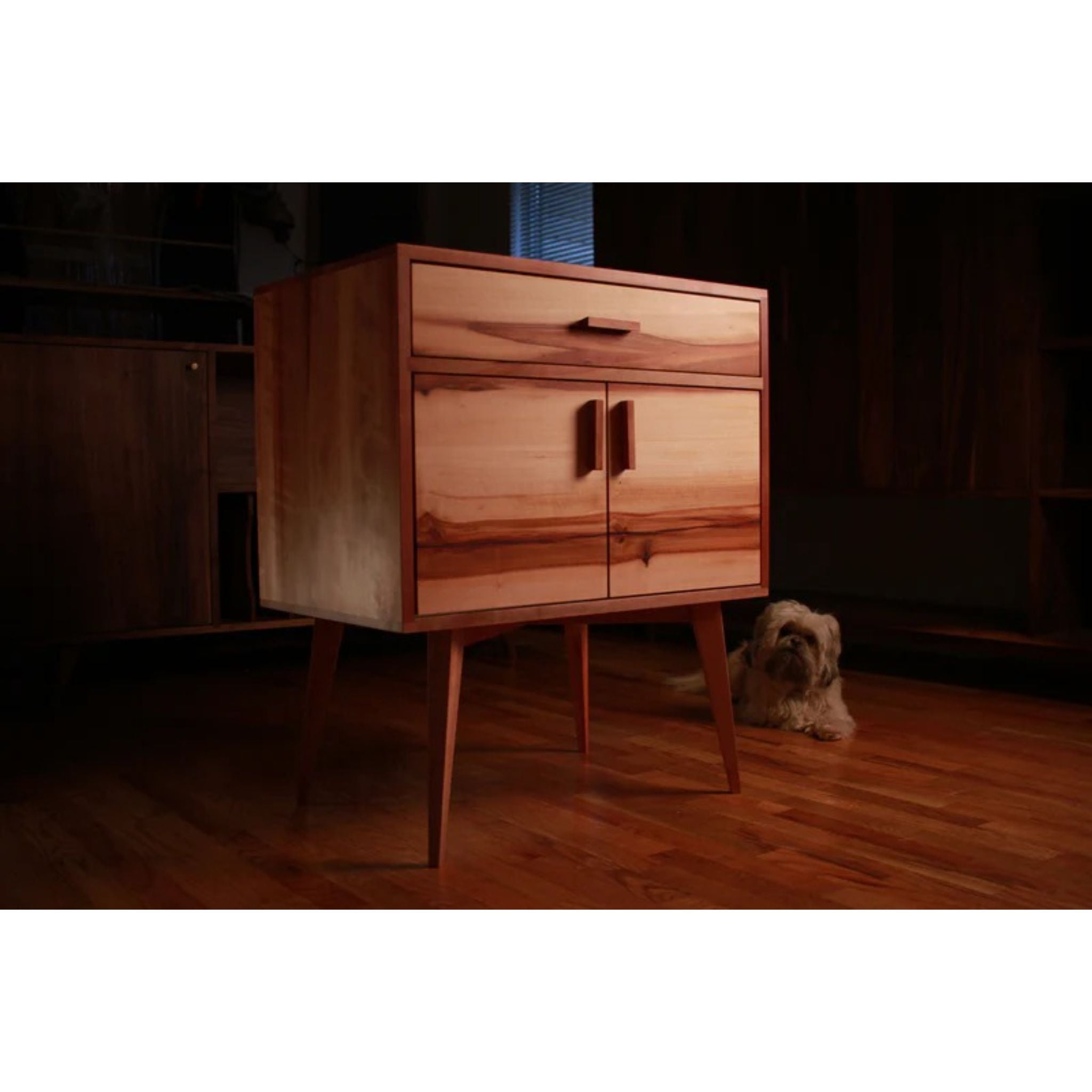 Rosenberg Foyer Table TB26 Full Side View by Tomfoolery Wood Co