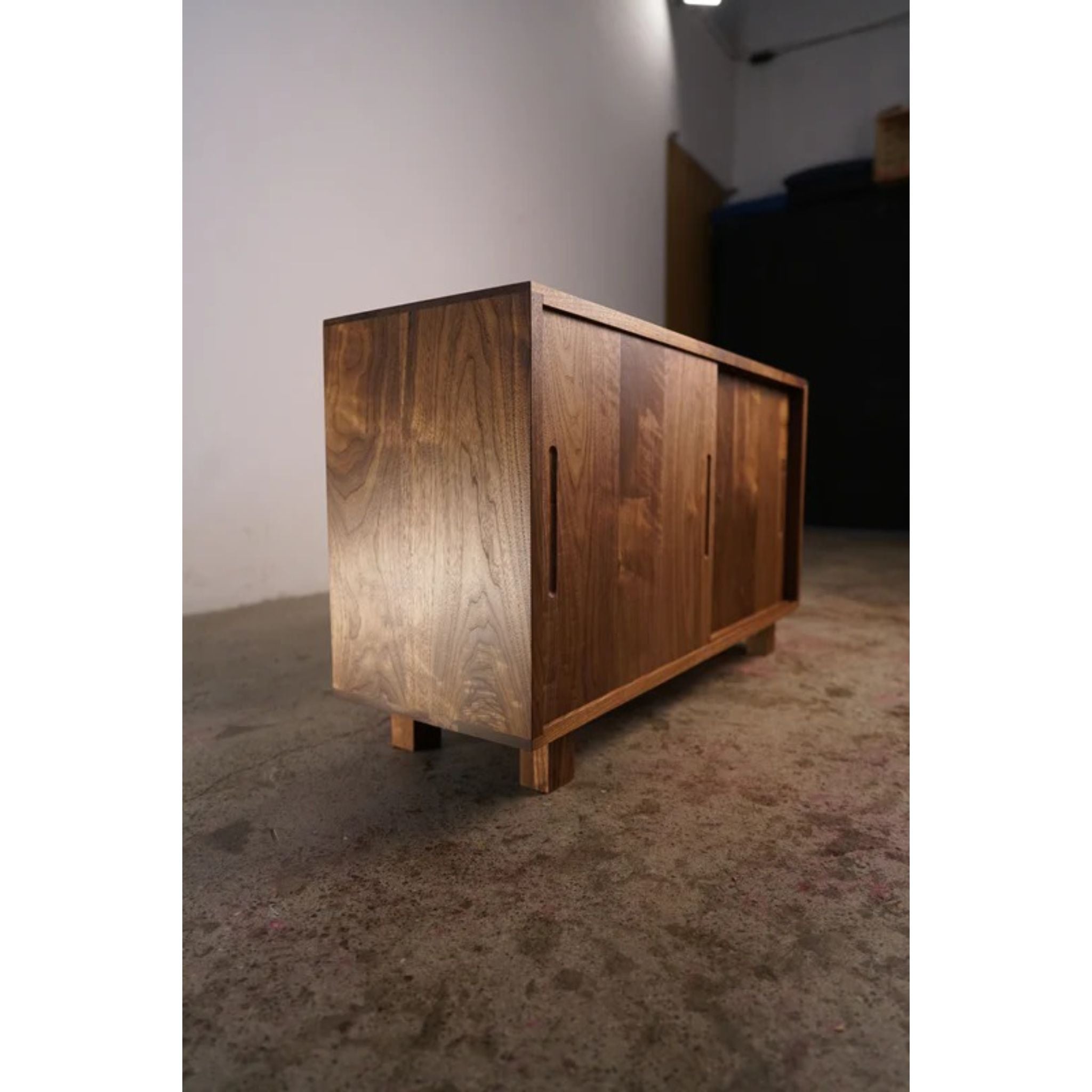 Rosenberg Storage Bench BN08 Left Side View by Tomfoolery Wood Co