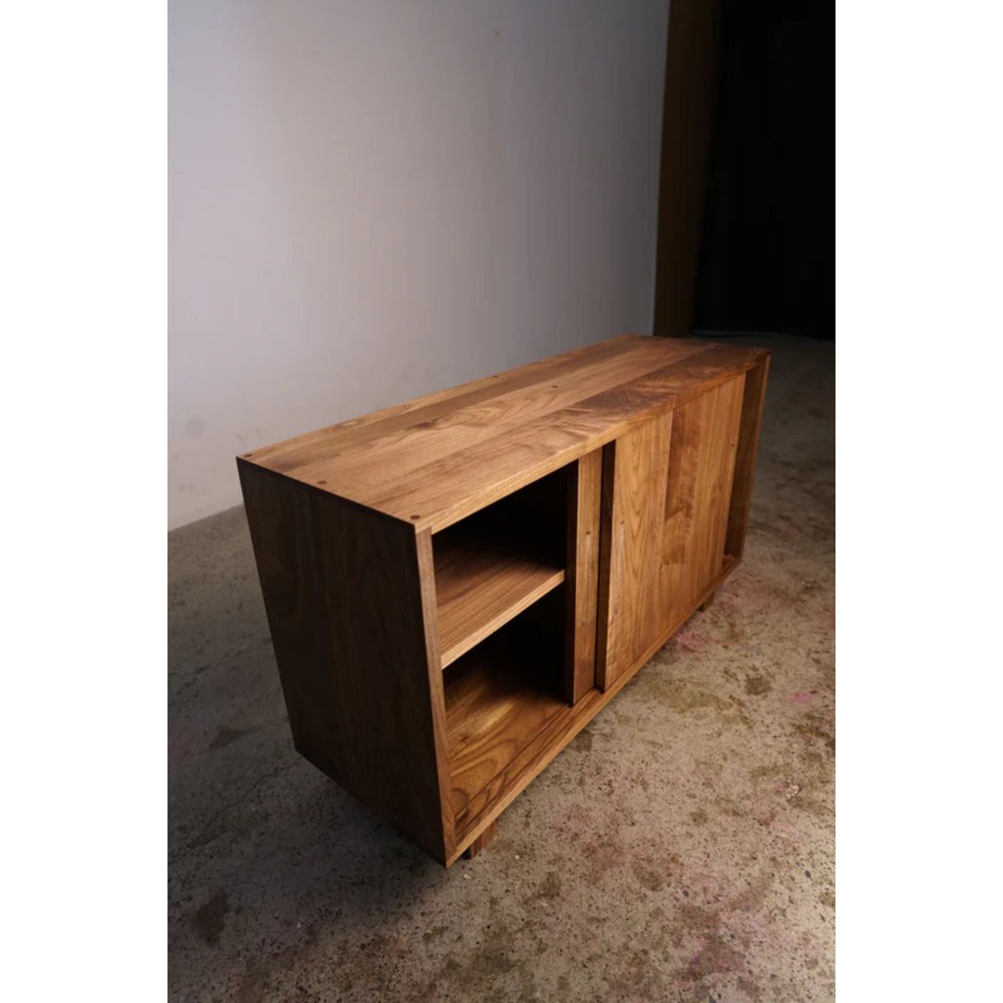 Rosenberg Storage Bench BN08 Top Left Side View by Tomfoolery Wood Co