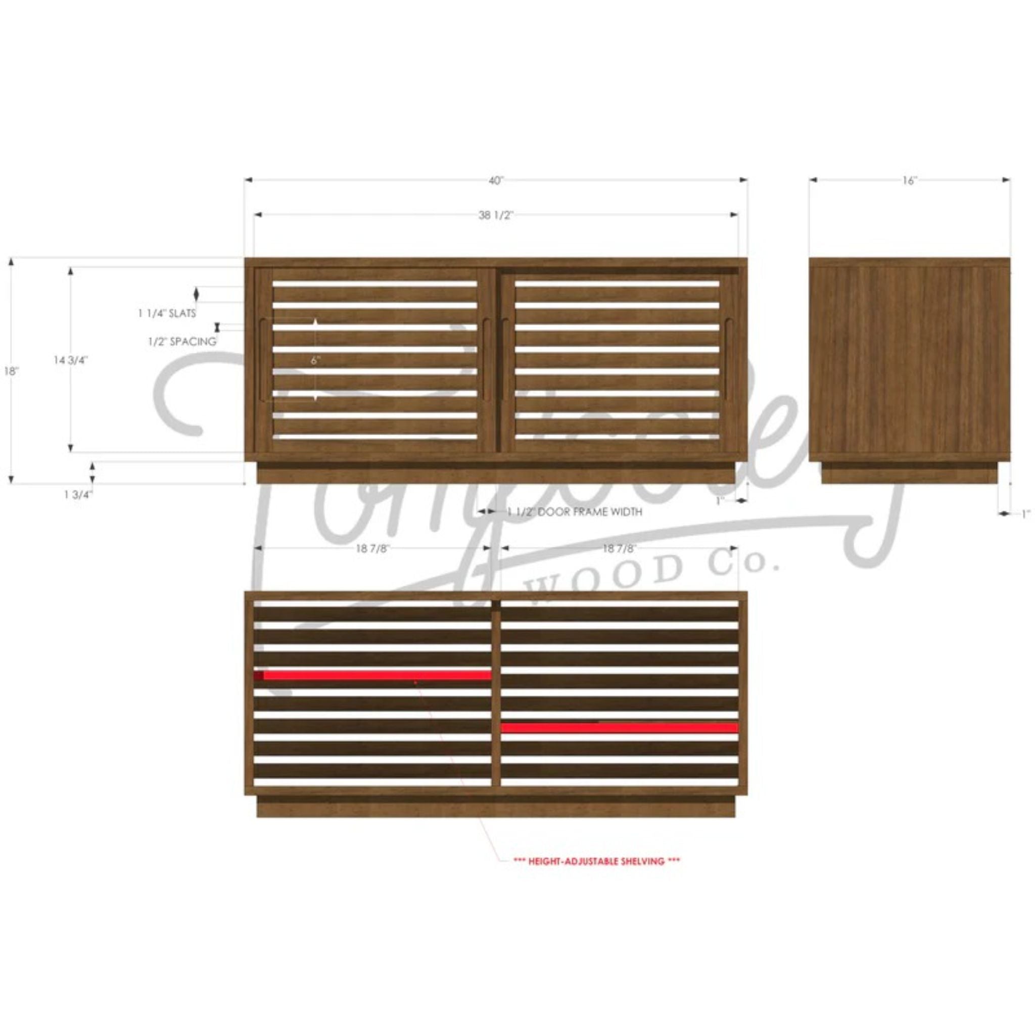 Rosenberg Storage Bench Slat Doors Dimensions by Tomfoolery Wood 