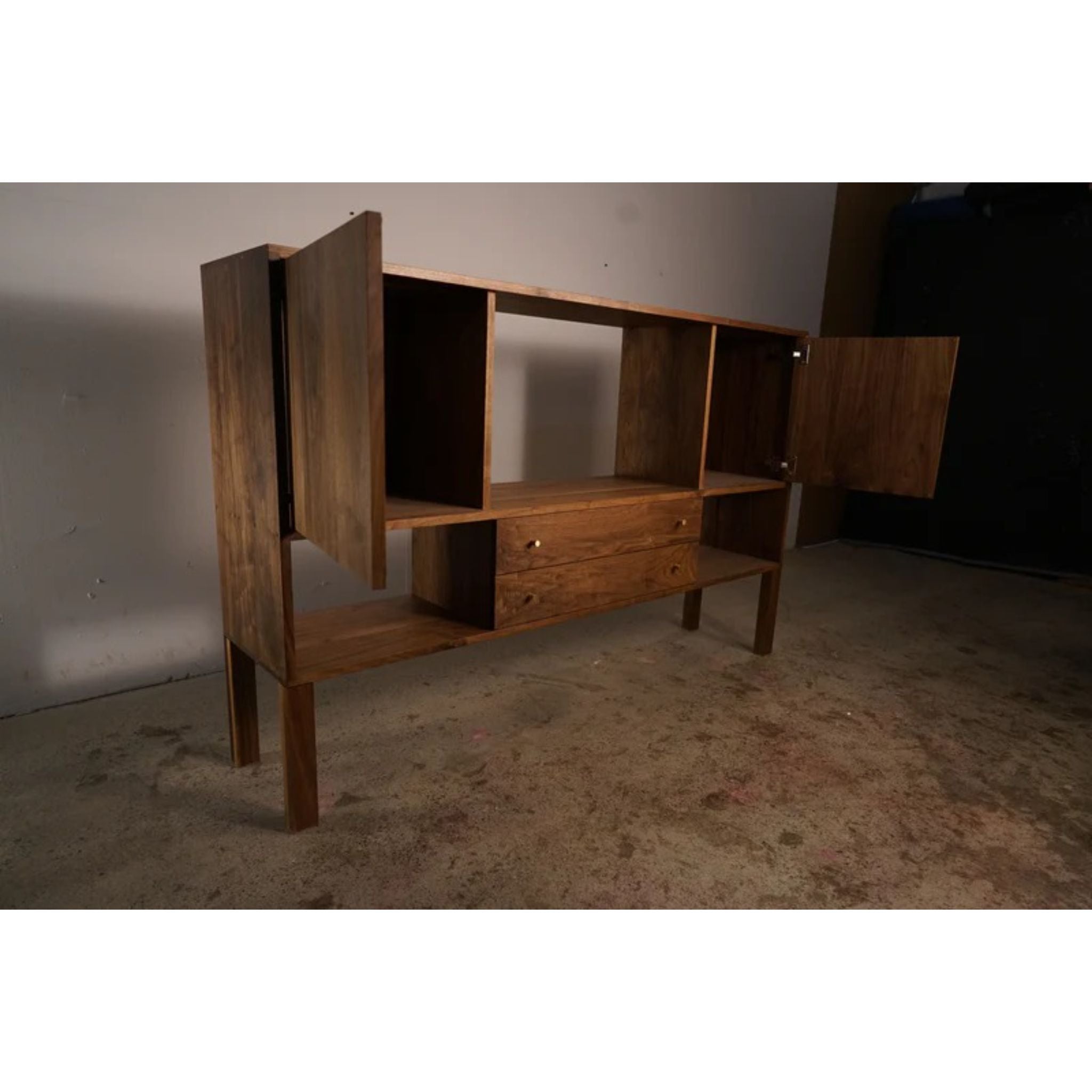 Samdahl Sideboard Opened Doors View by Tomfoolery Wood Co