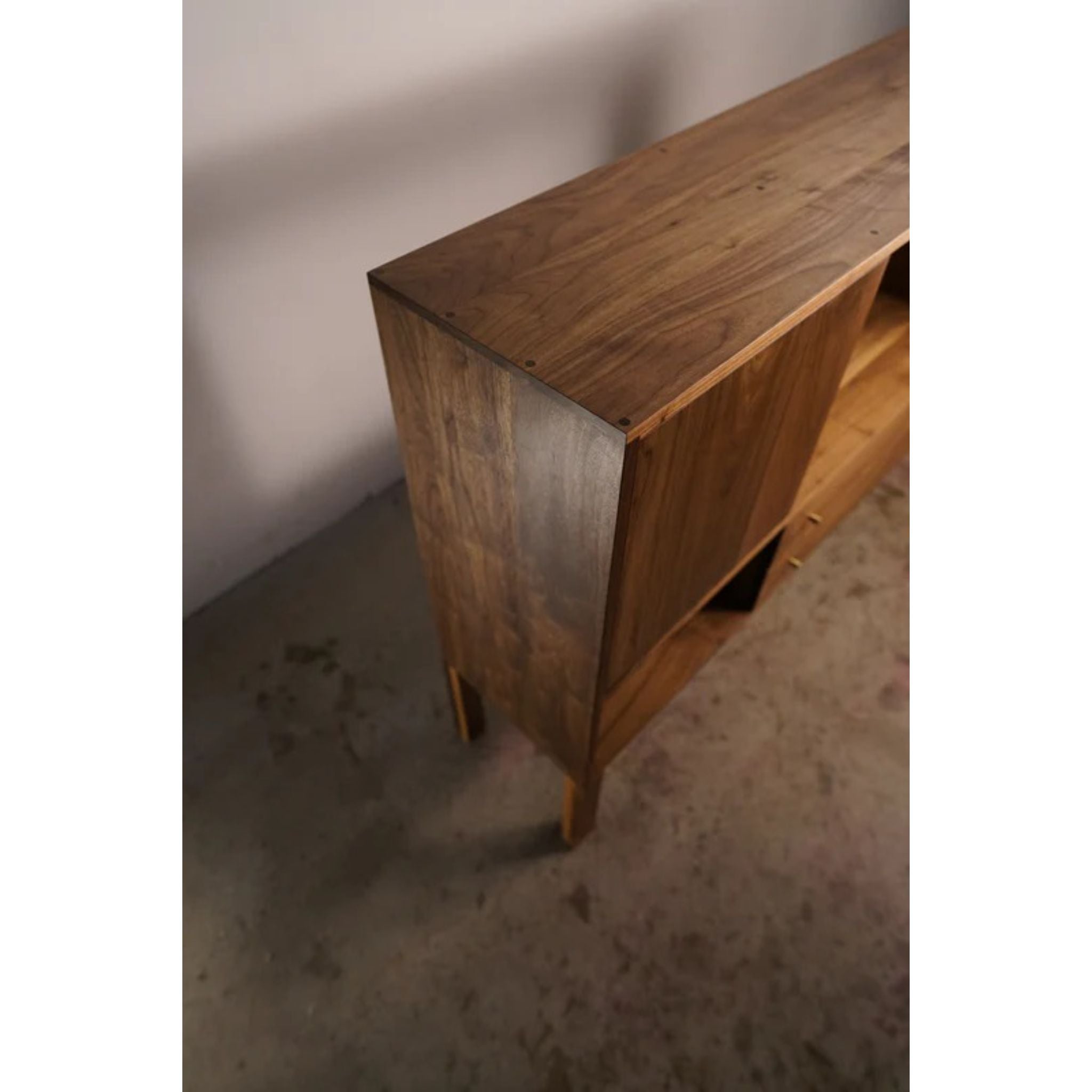 Samdahl Sideboard Top Left Corner View by Tomfoolery Wood Co