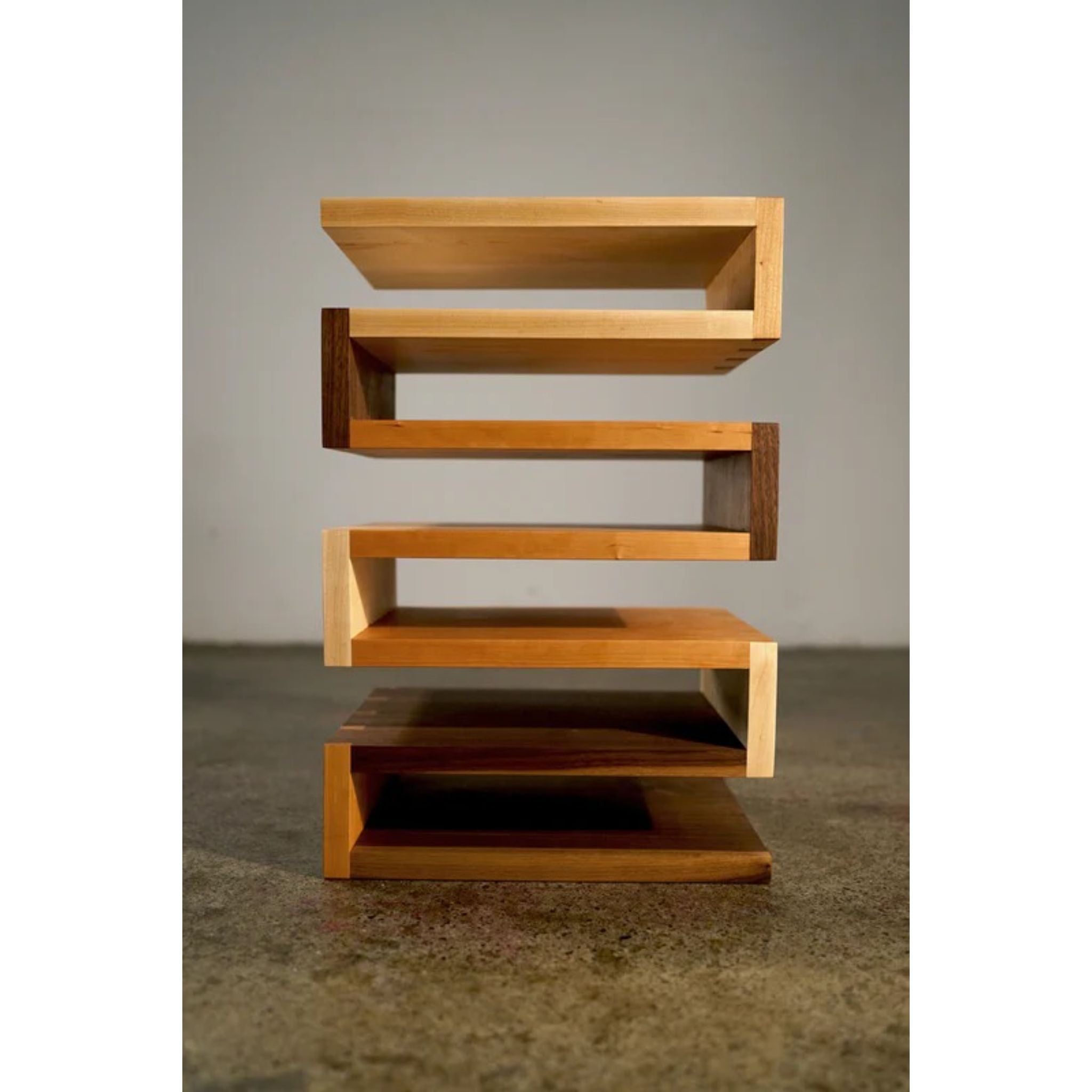 Serpentine End Table ET02 Front View by Tomfoolery Wood Co  