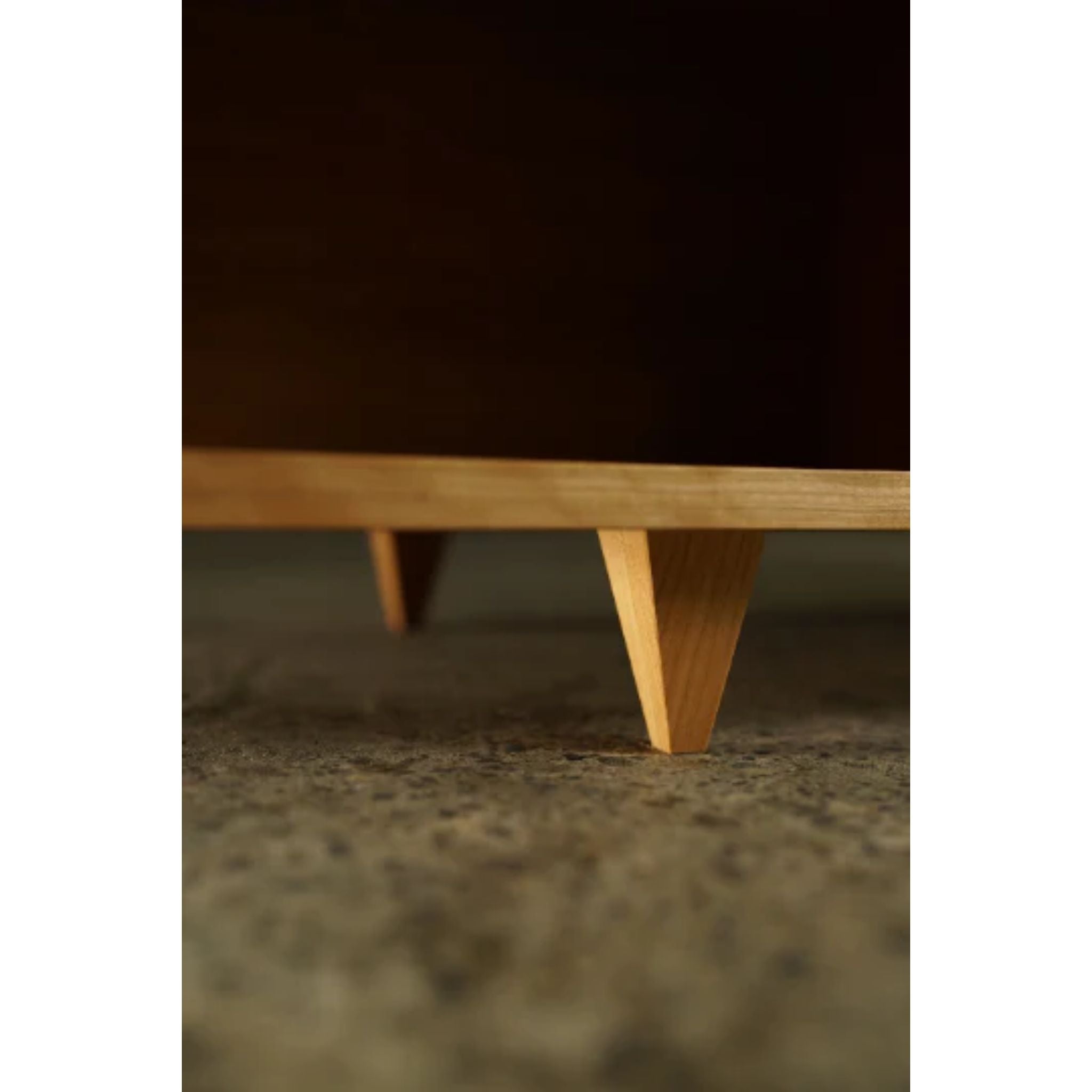 Sesto Vinyl Console 2 Drawers CN9 Bottom View by Tomfoolery Wood Co