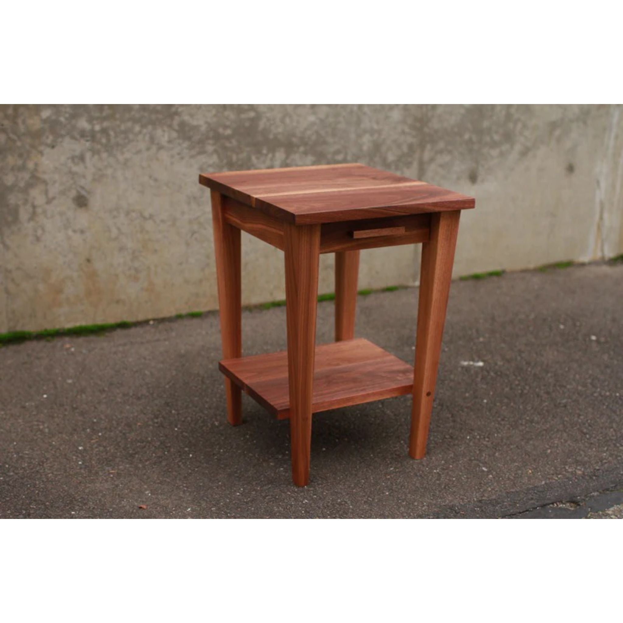 Urbanek Nightstand End Table ET08 Full View by Tomfoolery Wood Co