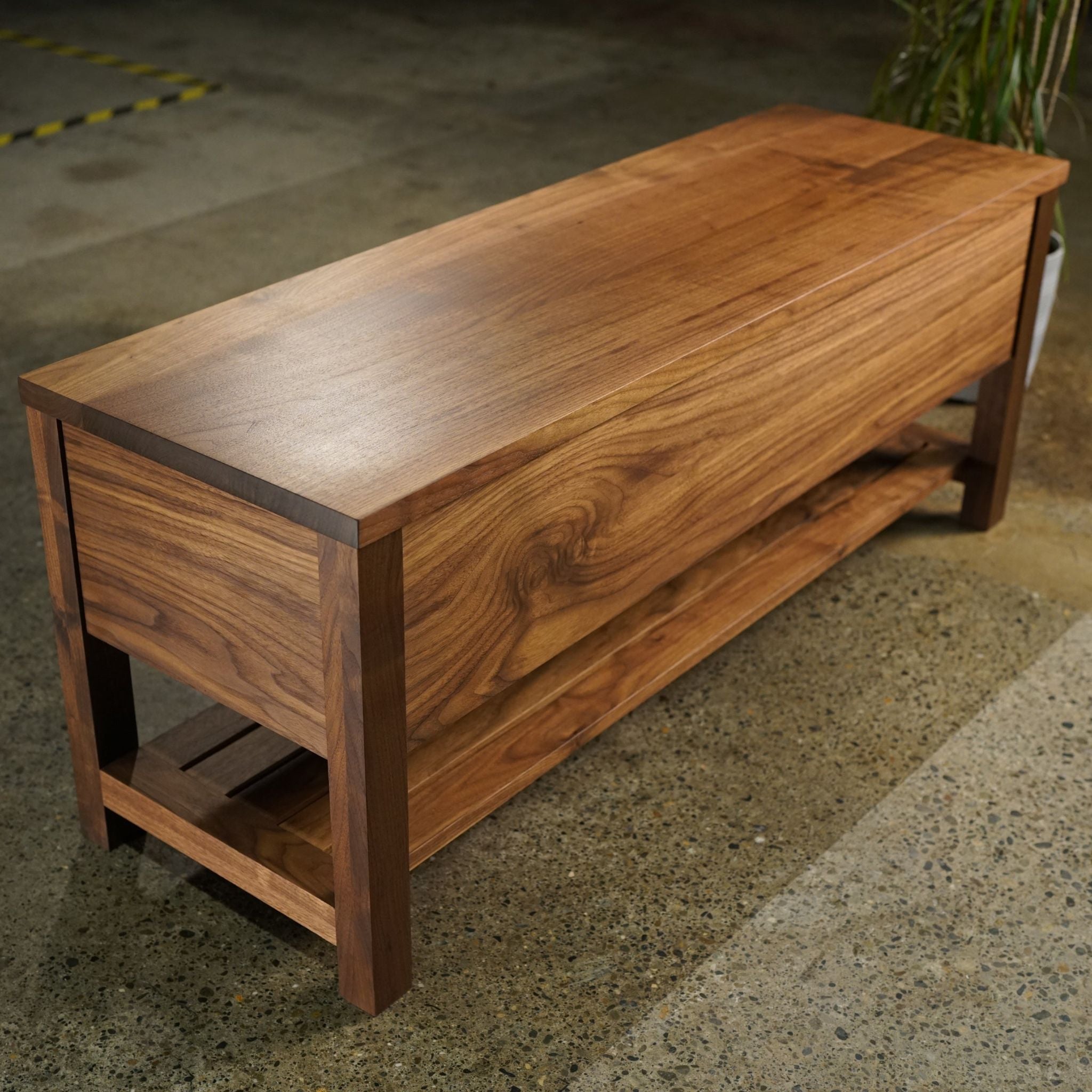 Venkat Trunk Bench BN01 Upside View by Tomfoolery Wood Co