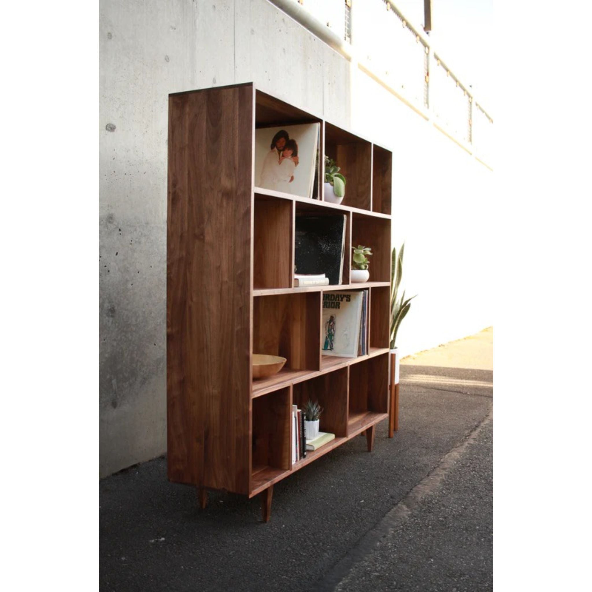 Vissing Vinyl Console CN93 Left Side View by Tomfoolery Wood Co