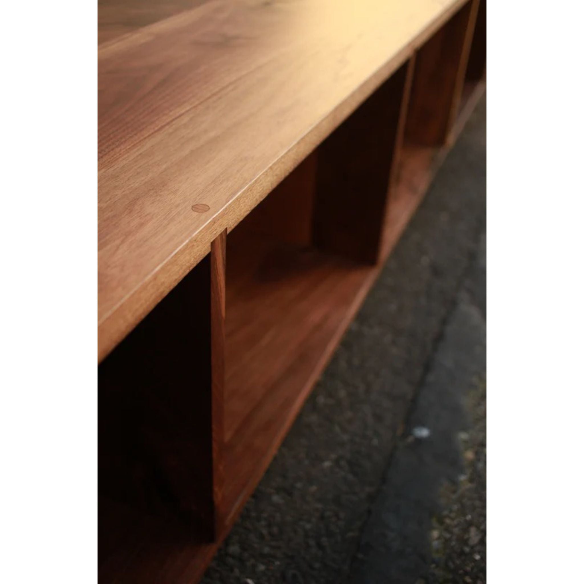 Warner Foyer Bench 72 BN17 Top Closeup View by Tomfoolery Wood Co