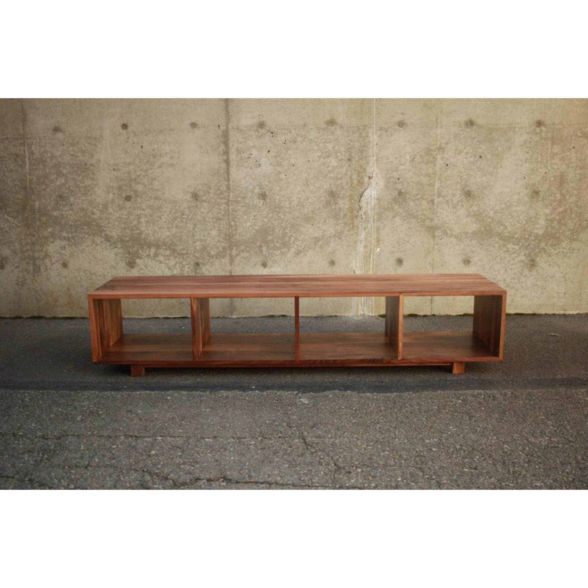 Warner Foyer Bench 72 W BN17 Front View by Tomfoolery Wood Co