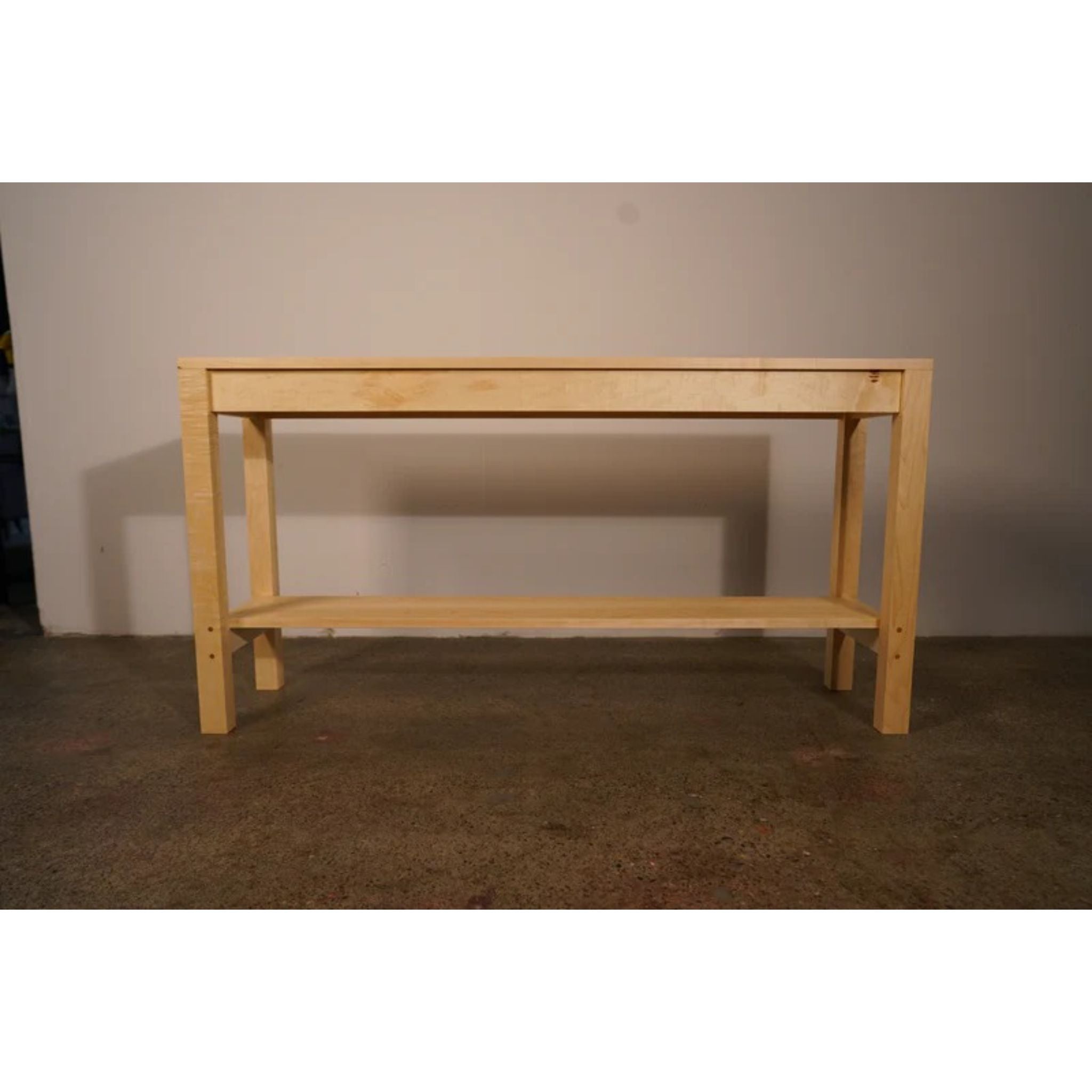 Warner Hallway Table 28 H TB18 Front View by Tomfoolery Wood Co