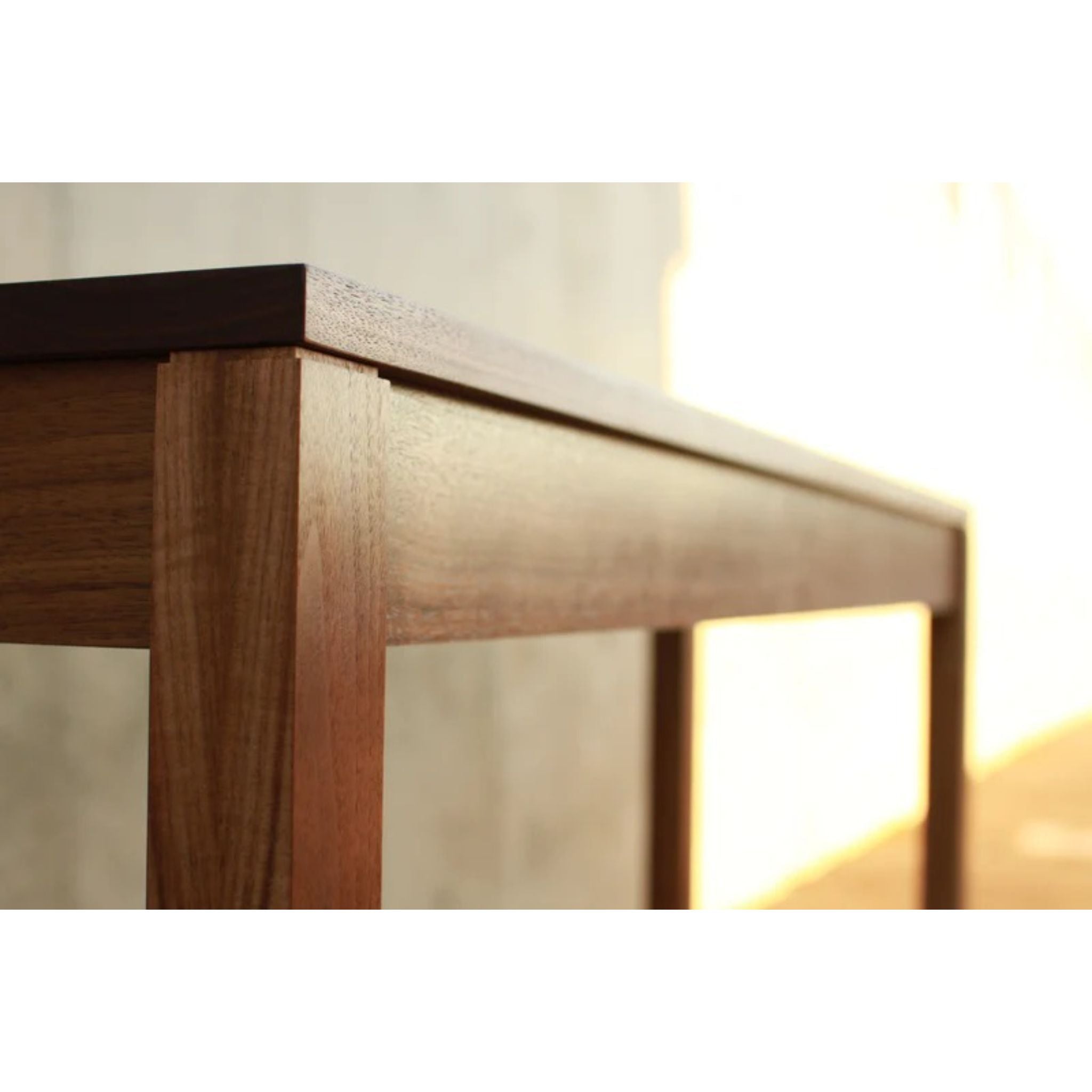 Warner Hallway Table TB24 Left Corner View by Tomfoolery Wood Co