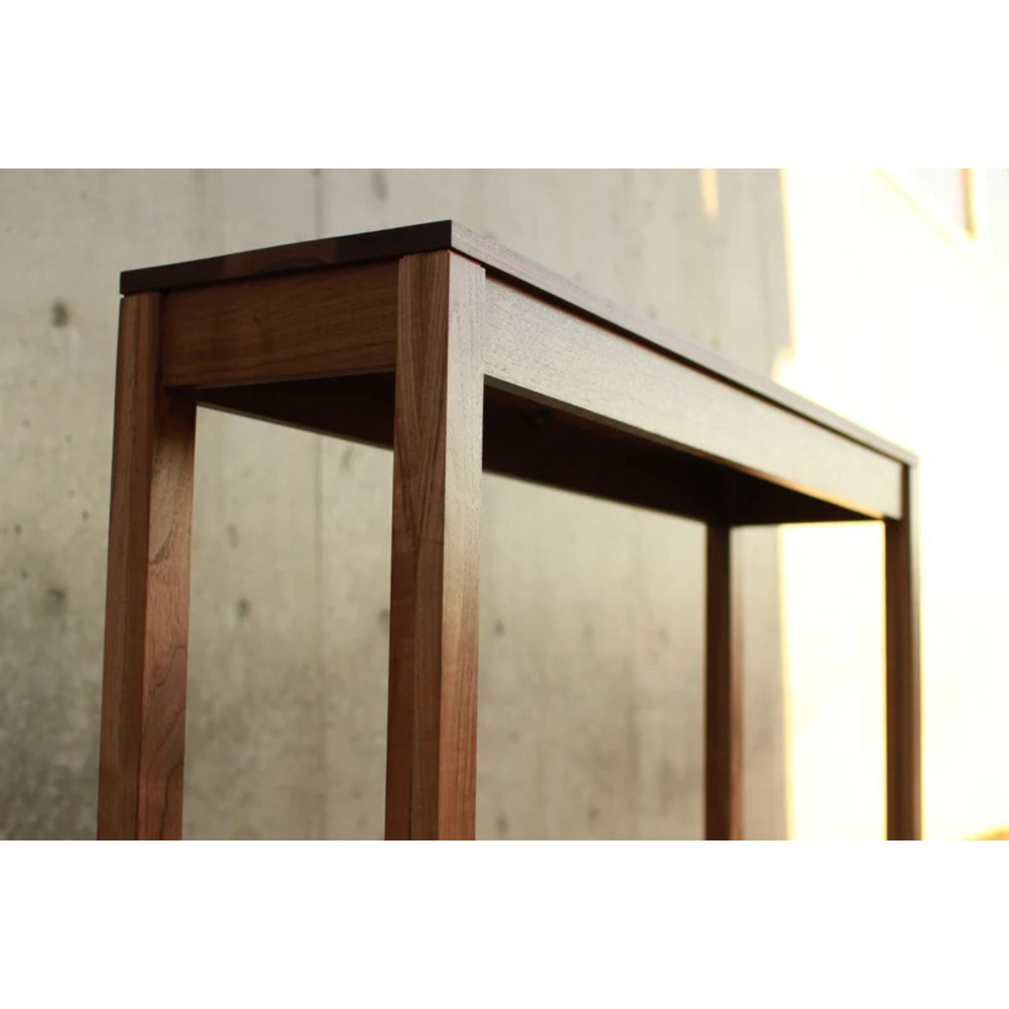 Warner Hallway Table TB24 Left Side View by Tomfoolery Wood Co