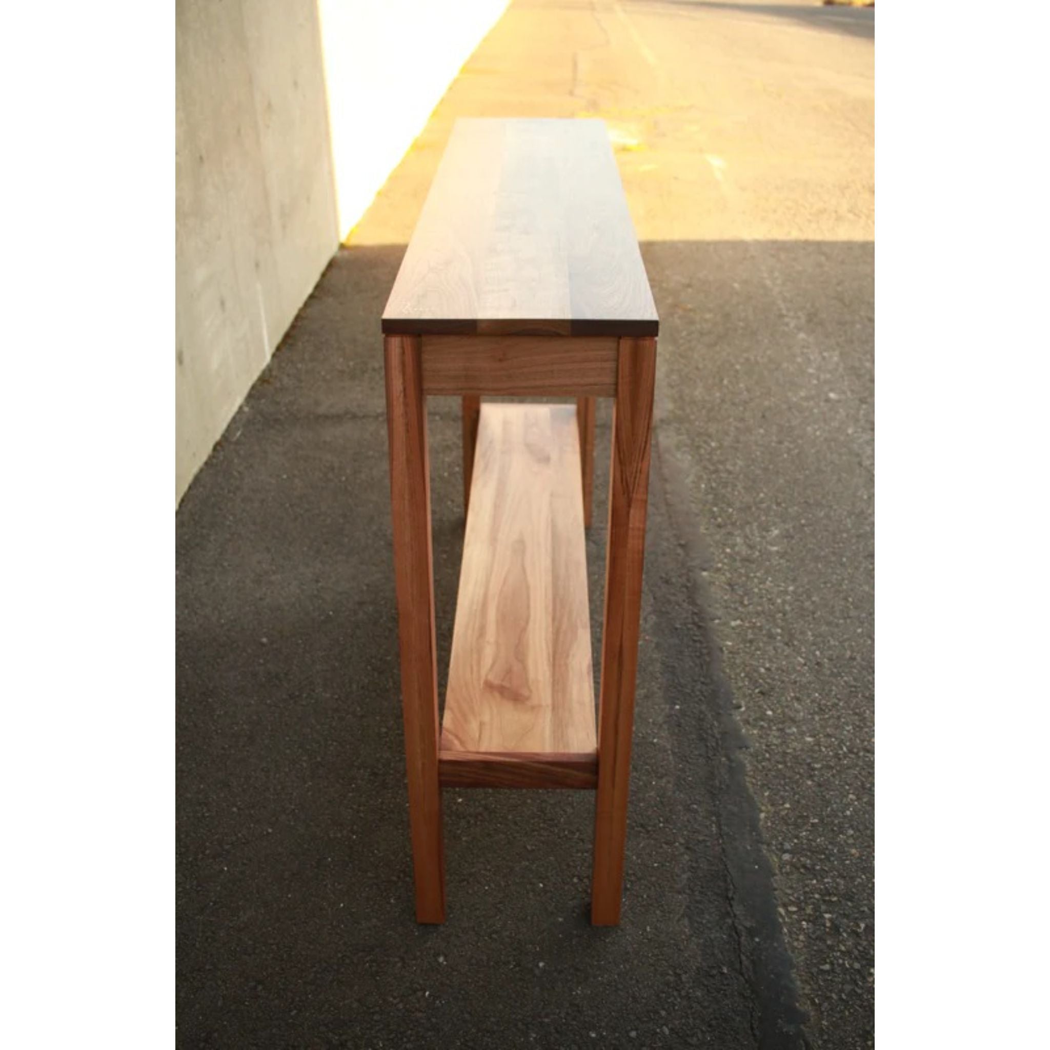 Warner Hallway Table TB24 Top Left Corner View by Tomfoolery Wood Co