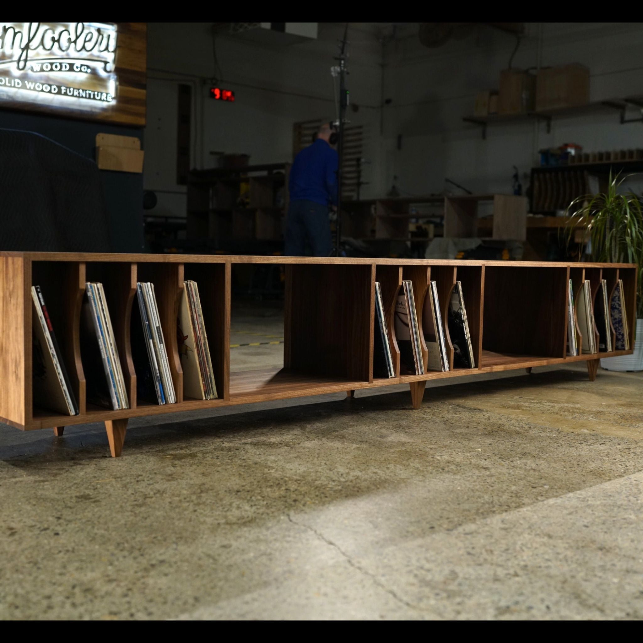 Waters Vinyl Bench 108W BN02 Full Front View by Tomfoolery Wood Co