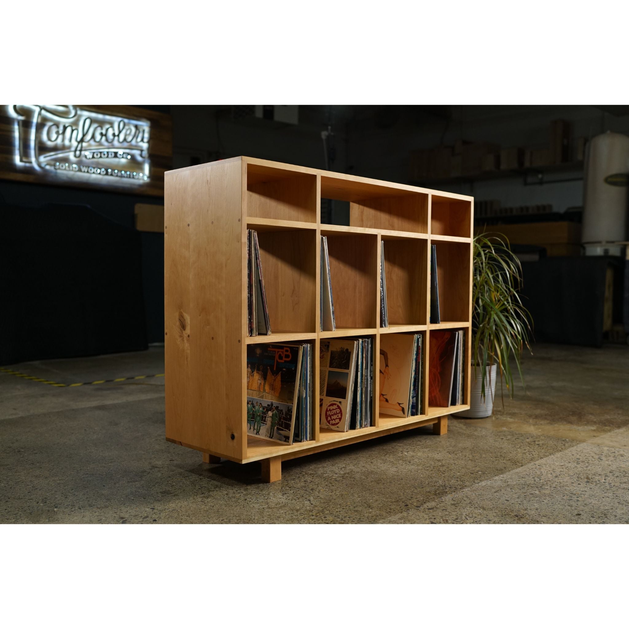 Wilkinson Vinyl Console CN03 Full View  by Tomfoolery Wood Co