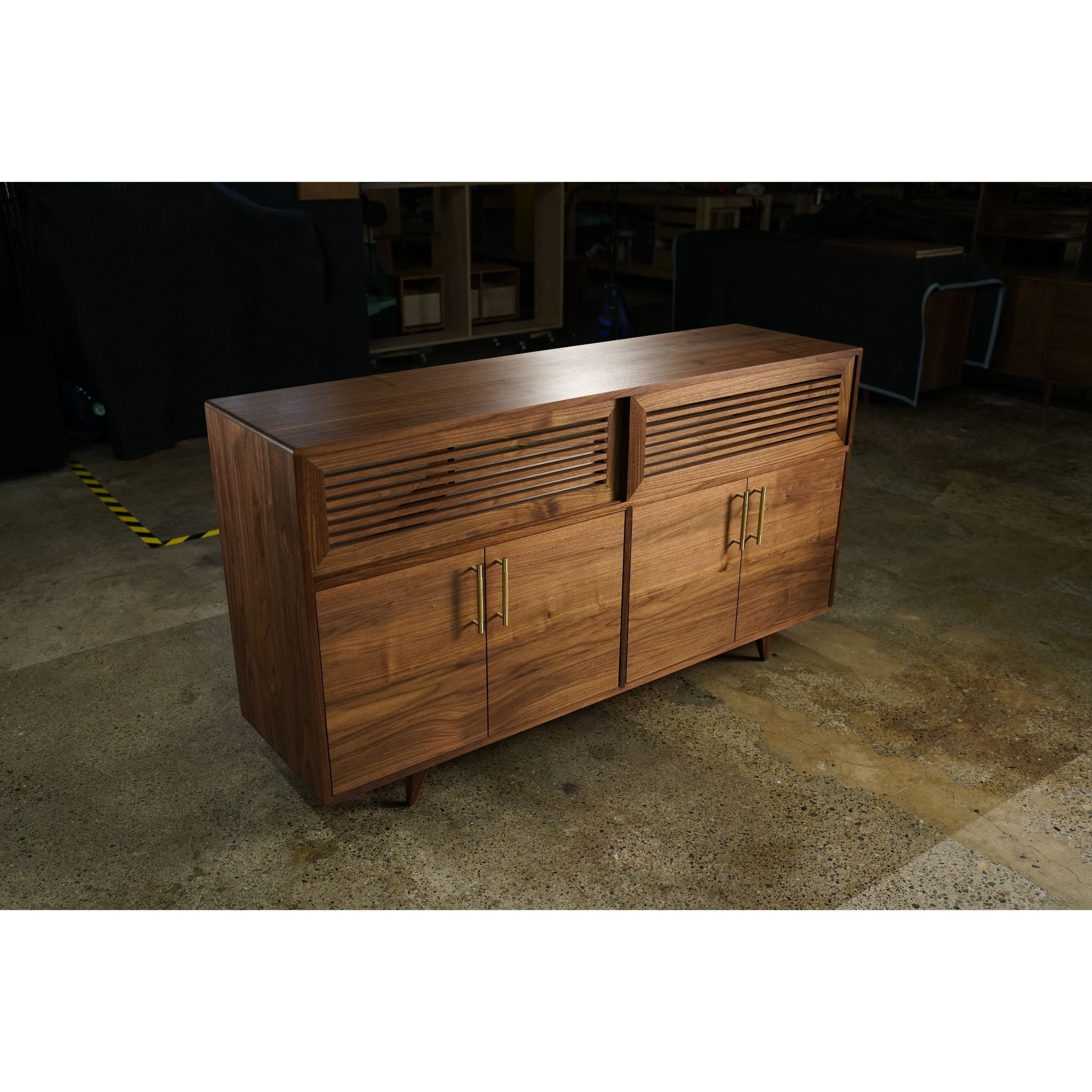 Zamora Console CN10 Front Full View by Tomfoolery Wood Co