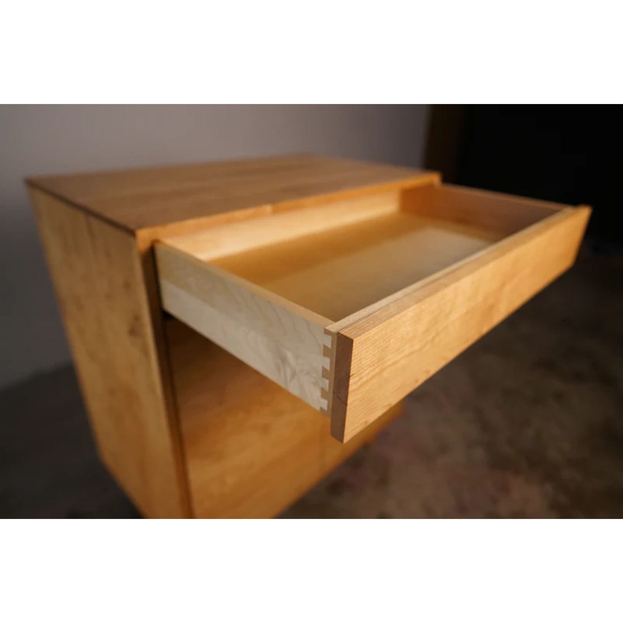 Alden Cabinet CB07 Opened Drawer View by Tomfoolery Wood Co