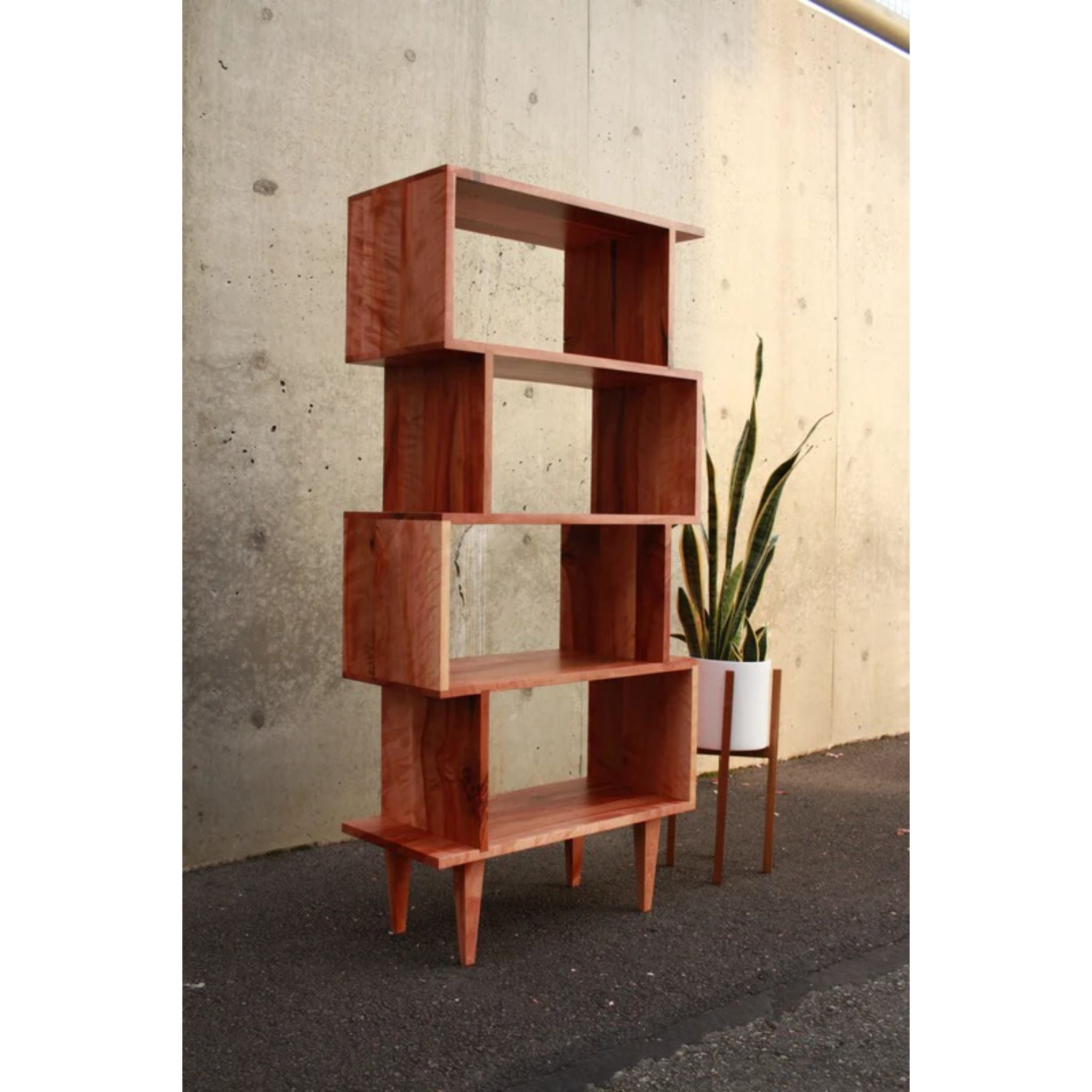 Offstack Bookcase BC25 Left Side View by Tomfoolery Wood Co